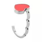 Amor red silver bag hanger 
