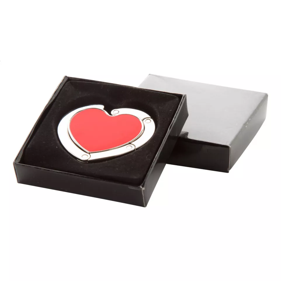 Amor red silver bag hanger 