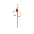 Farm red  wooden pencil, ladybird 