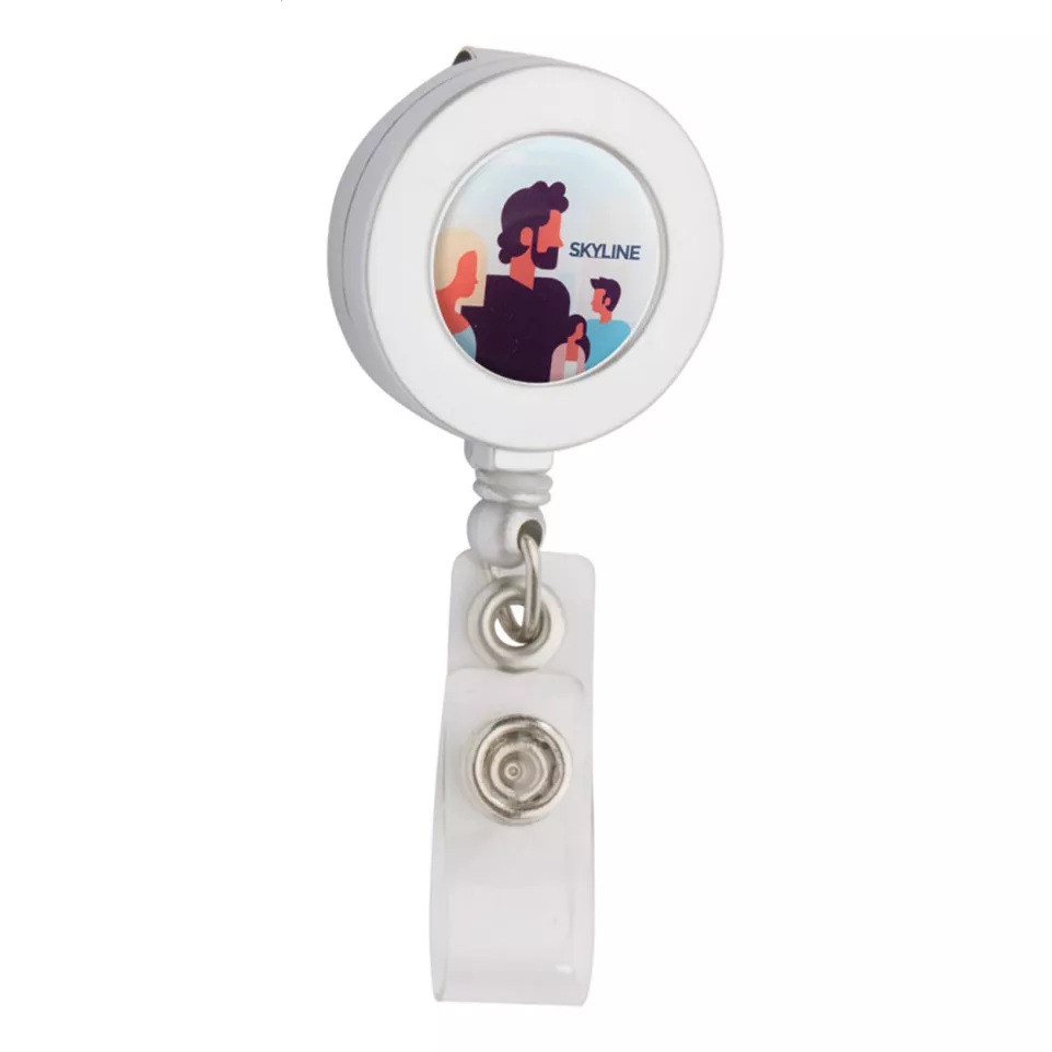 Slope silver  badge holder 