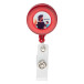Slope red  badge holder 