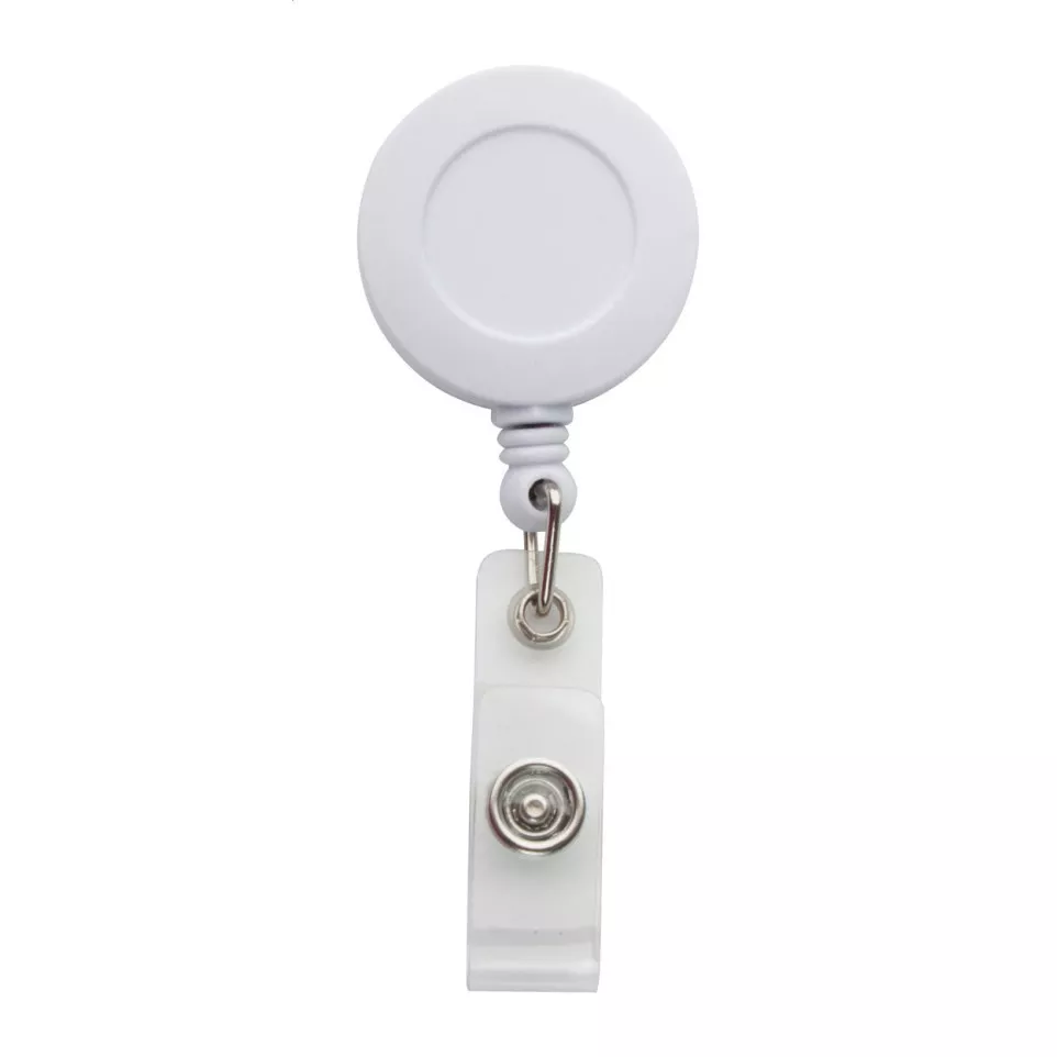 Slope white  badge holder 