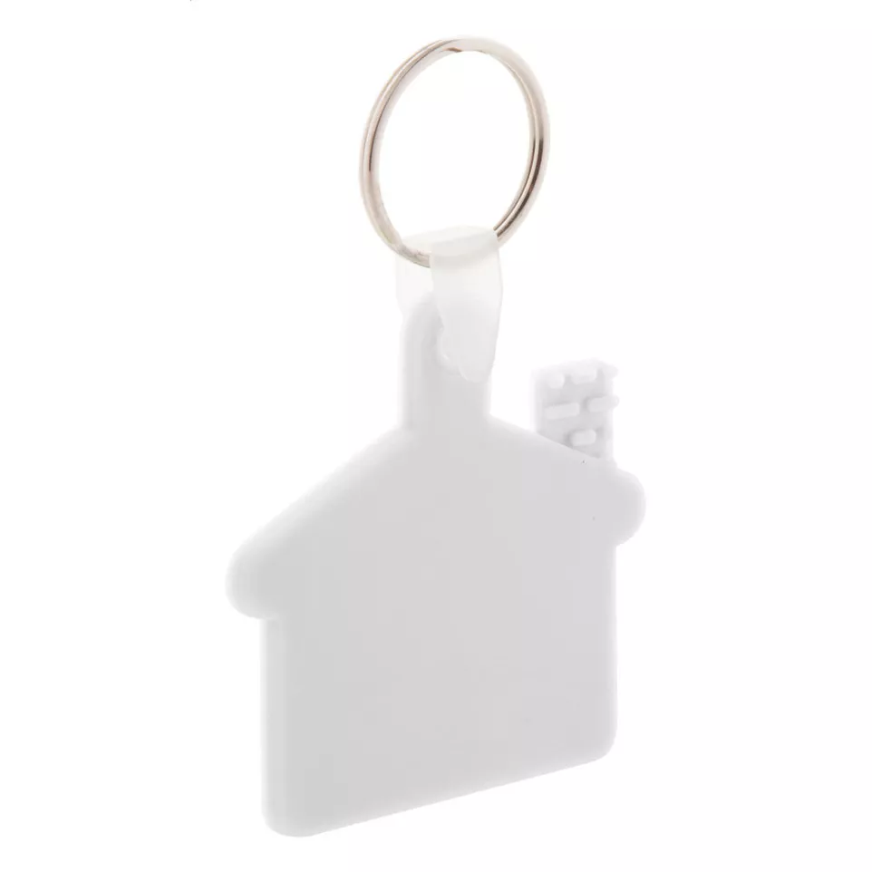 Cottage white  keyring 