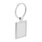 Rectangle argenté  porte-clés 