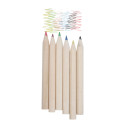 Kitty naturelle  set de 6 crayons de couleurs 