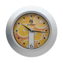 Brattain silver black wall clock 
