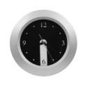 Brattain silver black wall clock 