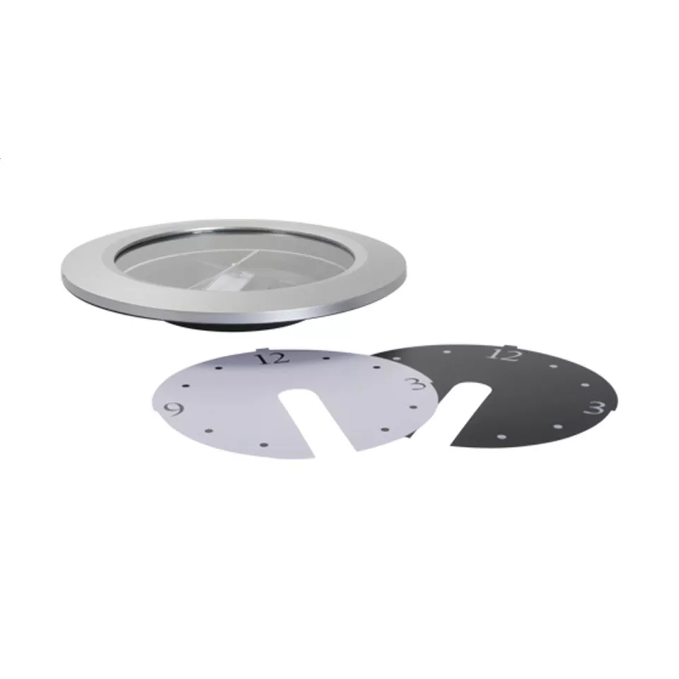 Brattain silver black wall clock 