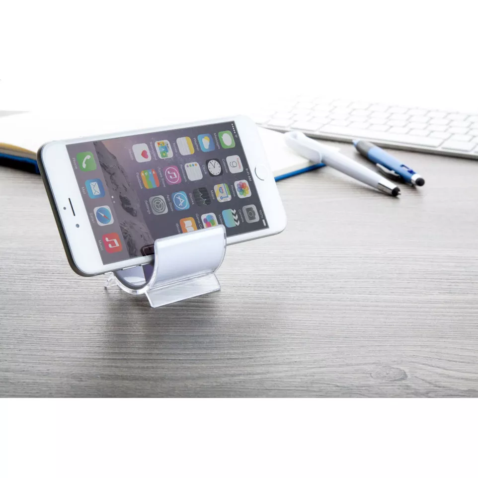 Barry white transparent mobile holder 