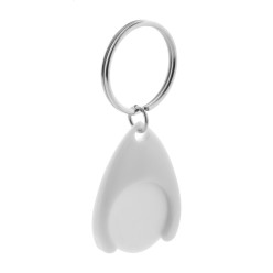 Nelly white  trolley coin keyring 