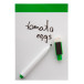 Mafri green white magnetic note board 