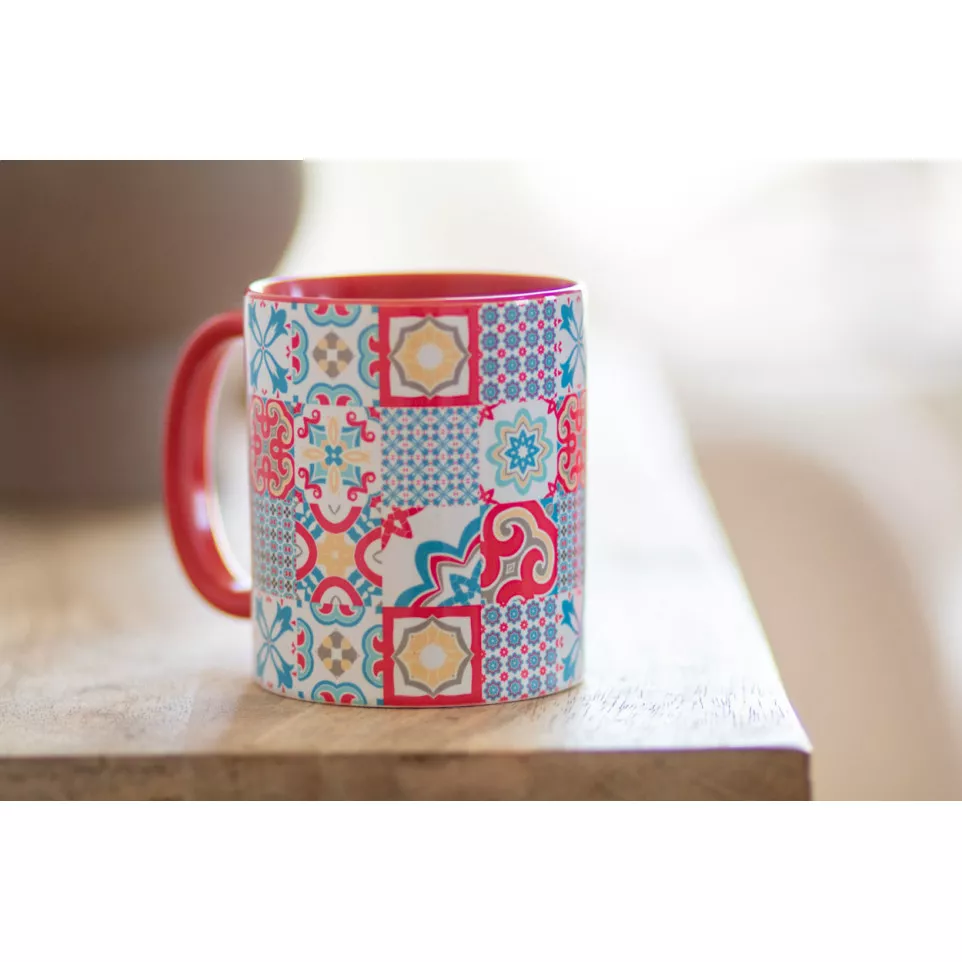 InnoColour red white sublimation mug 