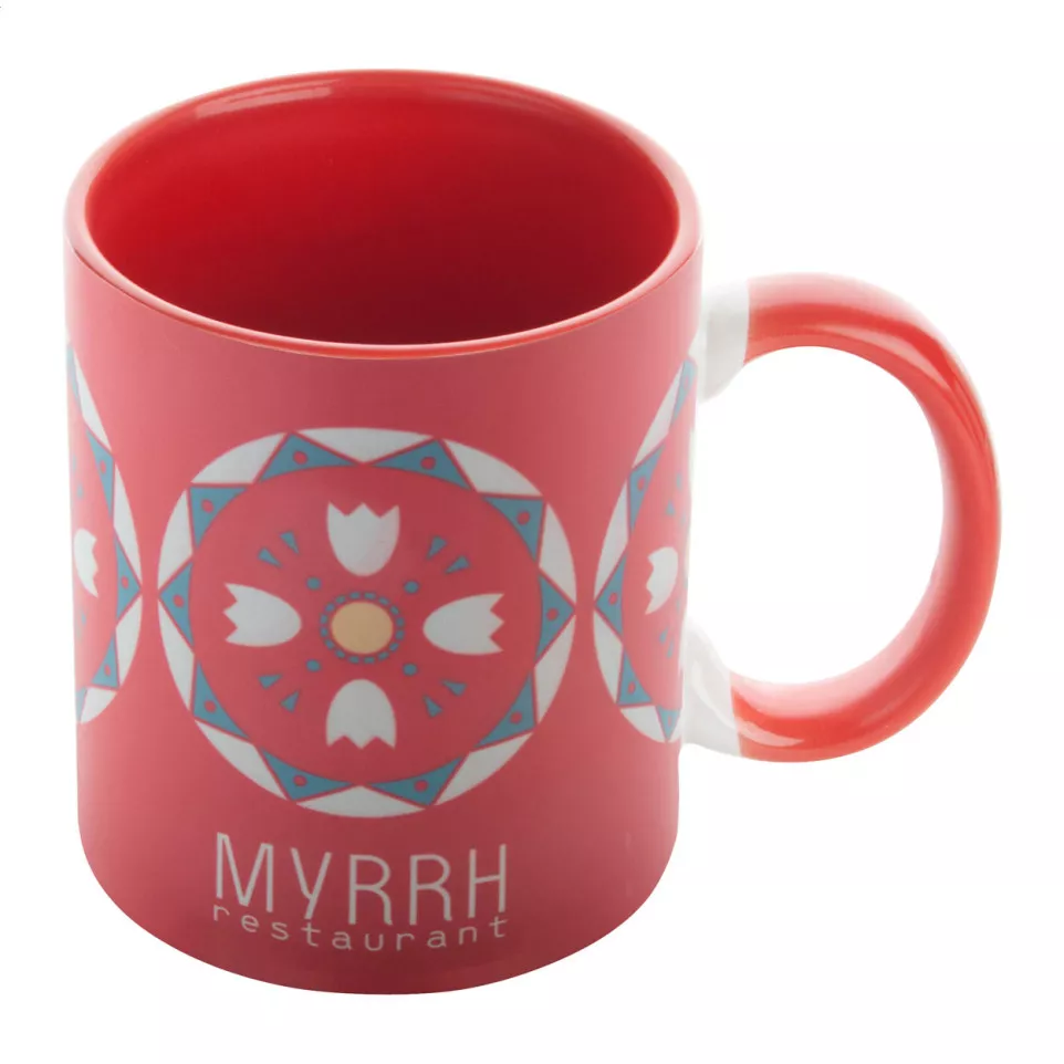 InnoColour red white sublimation mug 
