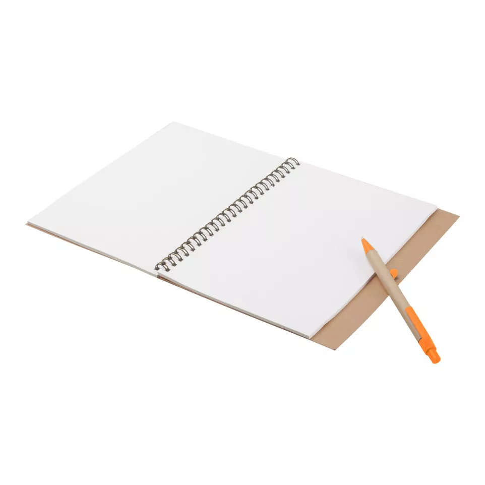 Platanus A5 orange natural notebook 