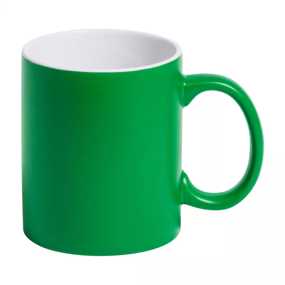 Covory green white mug 