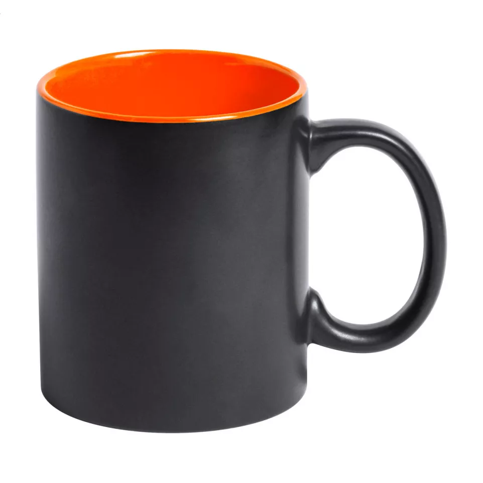 Bavary orange black mug 