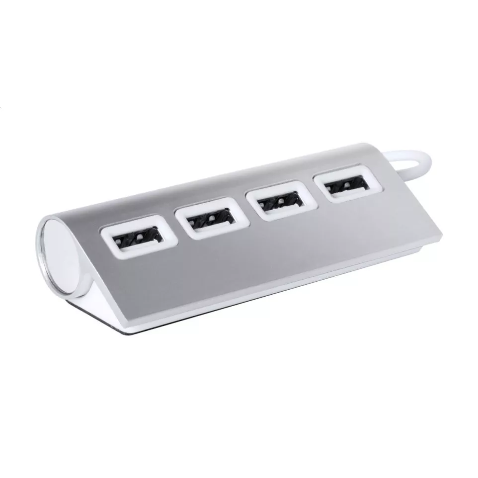 Wudge silver white USB hub 