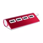 Wudge rood wit USB hub 