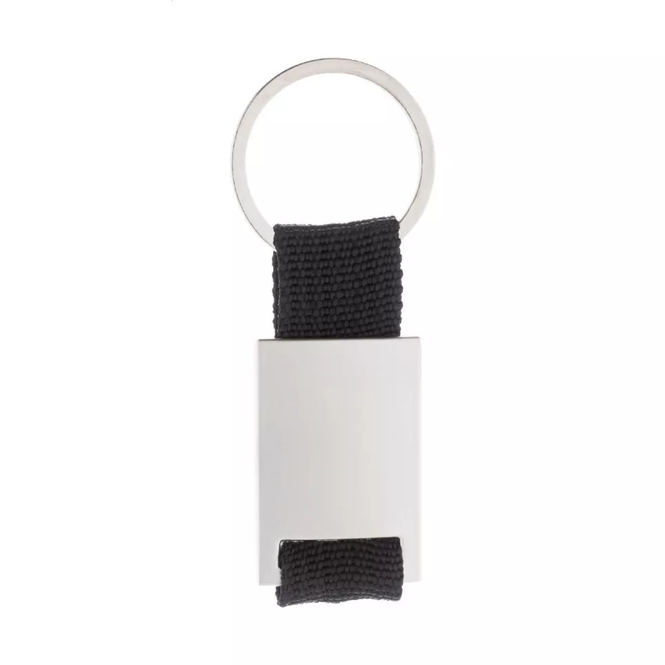 Poxil black silver keyring 