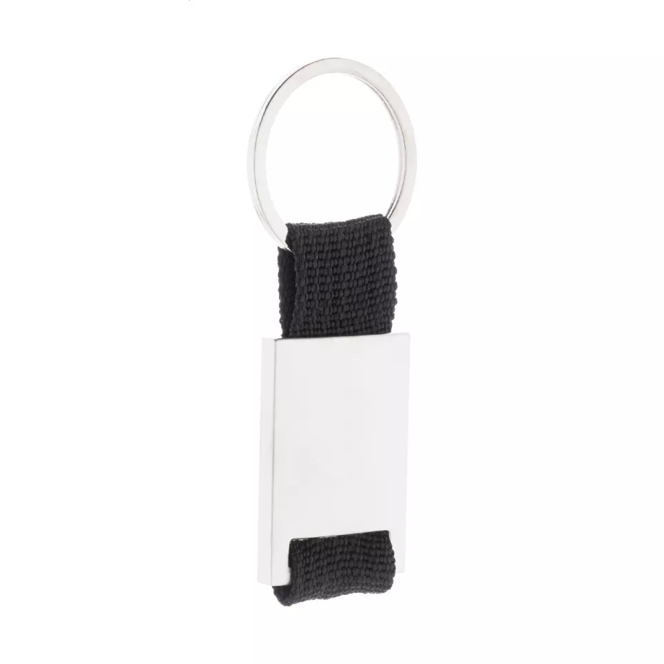 Poxil black silver keyring 