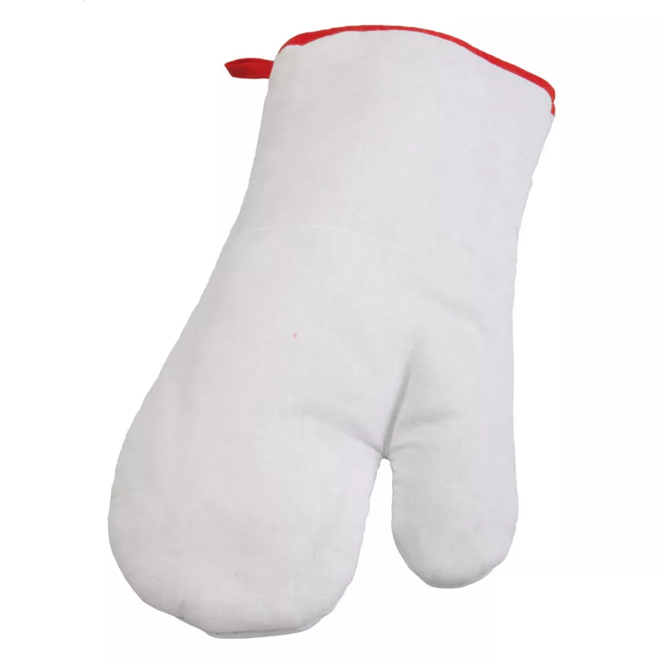 Challah white  oven mitt 