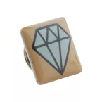 Lark silver  metal badge 