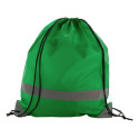 Vidraw green  reflective drawstring bag 