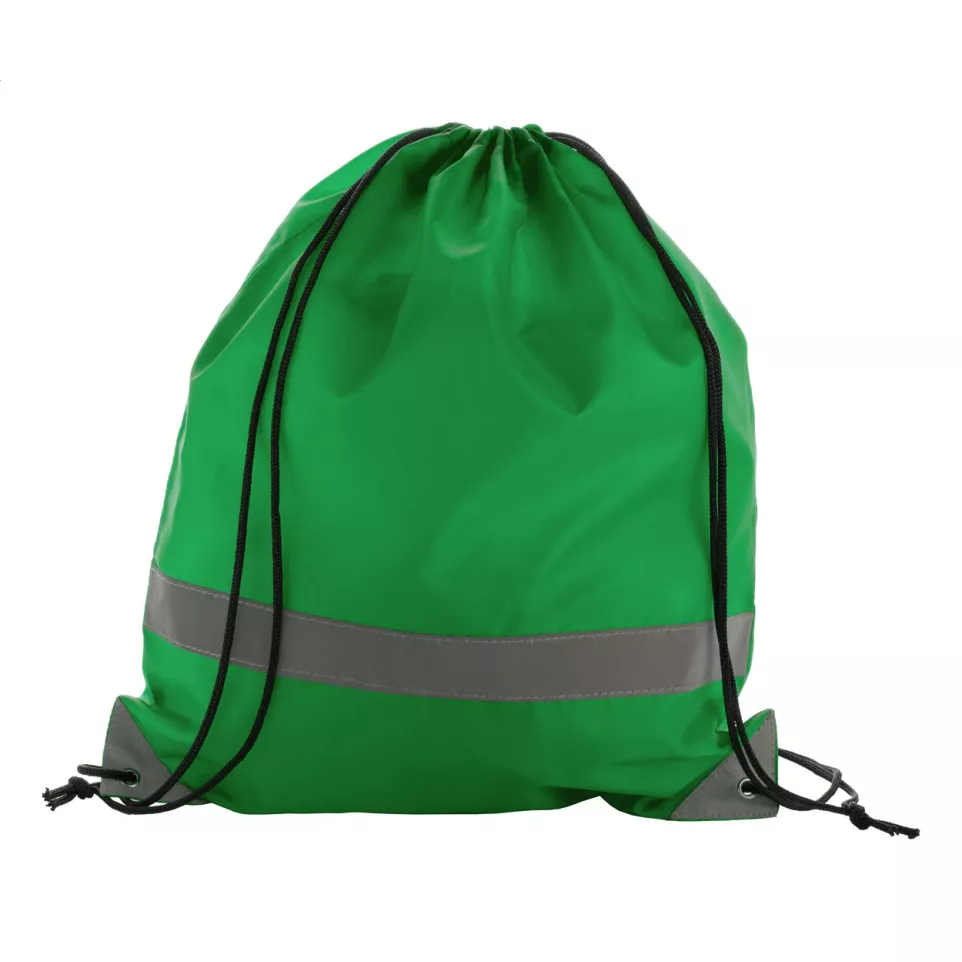 Vidraw green  reflective drawstring bag 