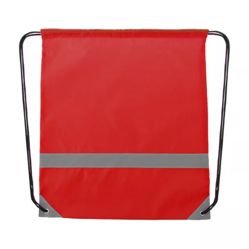 Vidraw red  reflective drawstring bag 