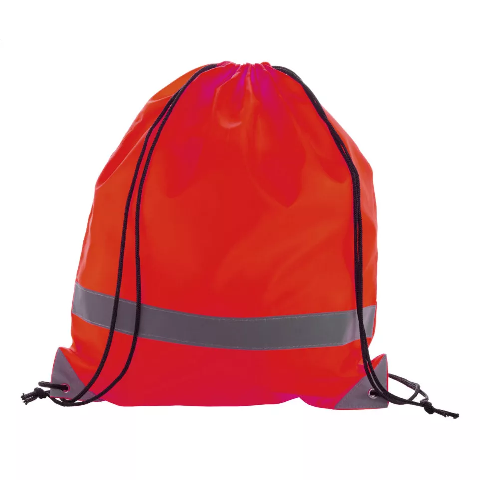 Vidraw red  reflective drawstring bag 