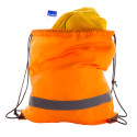 Vidraw orange  reflective drawstring bag 