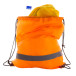 Vidraw orange  reflective drawstring bag 
