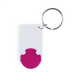 Trolex fuchsia blanc porte-clés jeton 