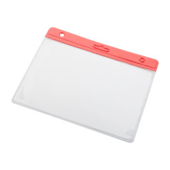 Bahhol rouge transparent porte-badge 