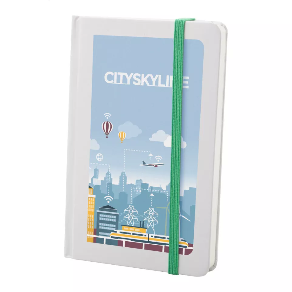 Pendula A6 vert blanc carnet de notes 