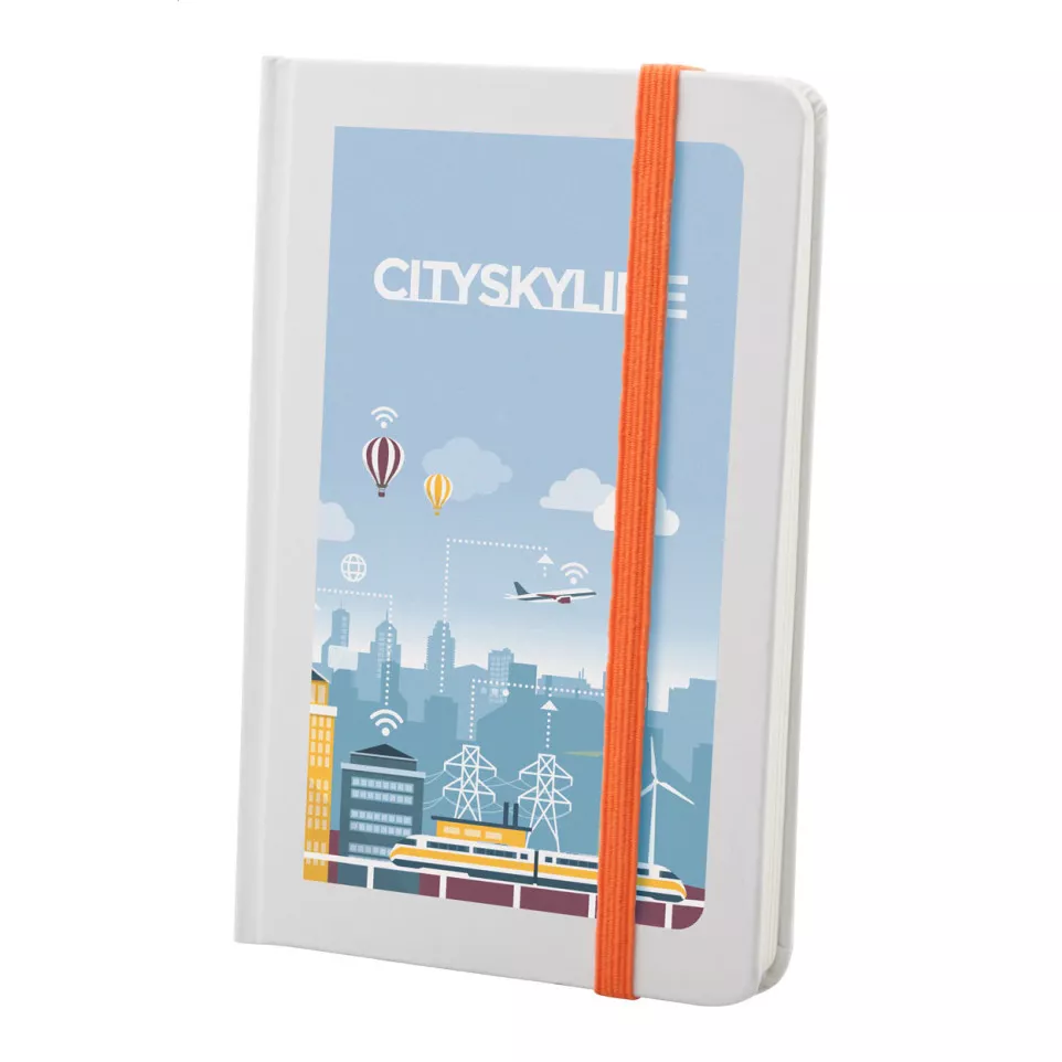 Pendula A6 orange blanc carnet de notes 