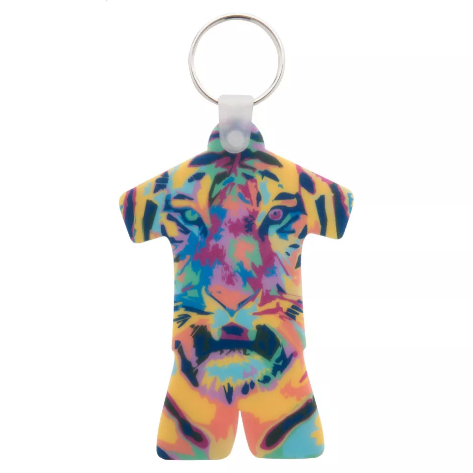 Corner white  keyring 