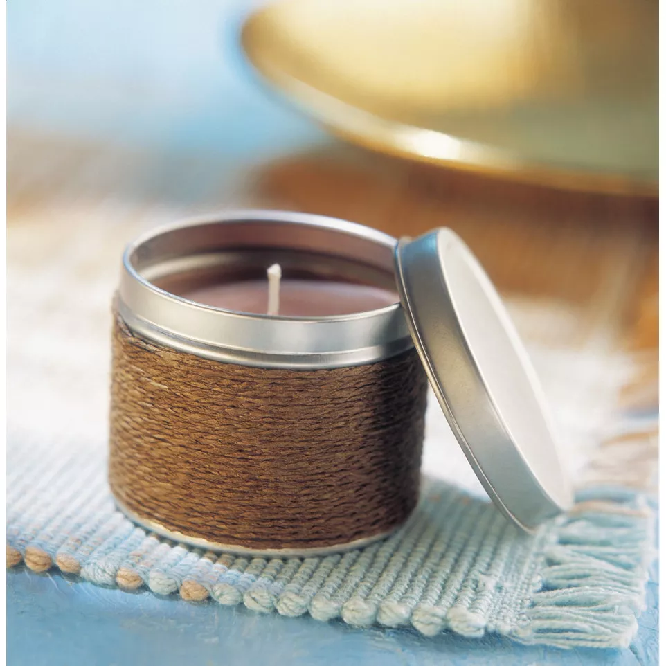 Scendle brown silver scented candle,...