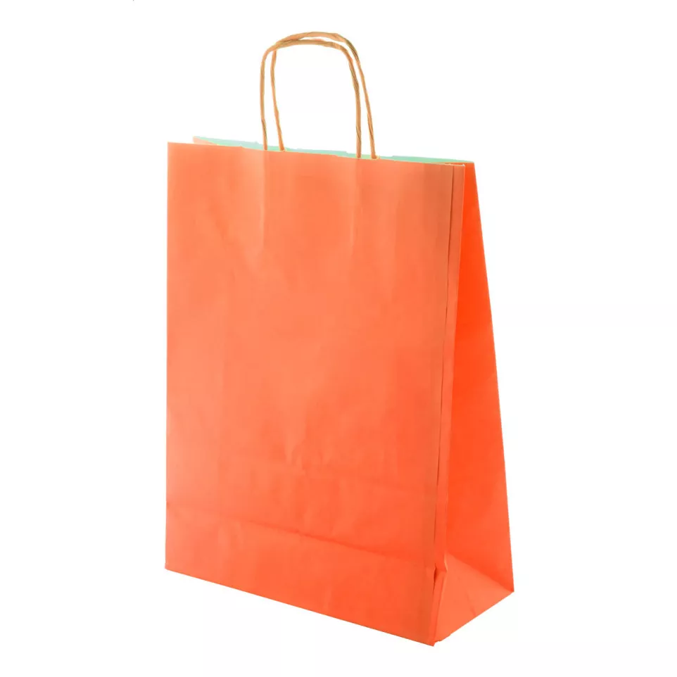Store orange  paper bag 