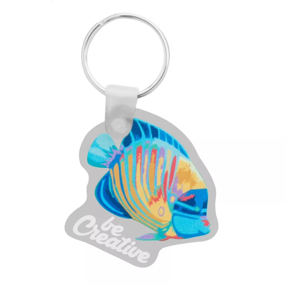 CreaFob white  custom made keyring 