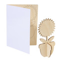 SendCraft white  custom puzzle postcard, flower 