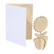 SendCraft white  custom puzzle postcard, flower 
