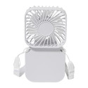 Aerofold white  RABS rechargeable hand fan 