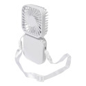 Aerofold white  RABS rechargeable hand fan 