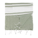 Tortuga green  recycled cotton beach towel and drawstring bag 