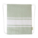 Tortuga green  recycled cotton beach towel and drawstring bag 