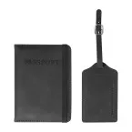 TwinPass black  RPU passport and tag set 