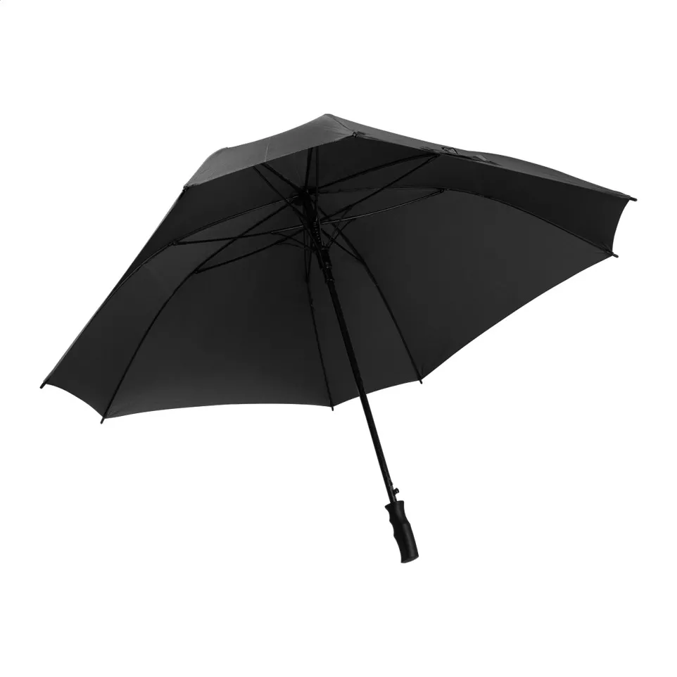 Quadstorm black  square RPET umbrella 