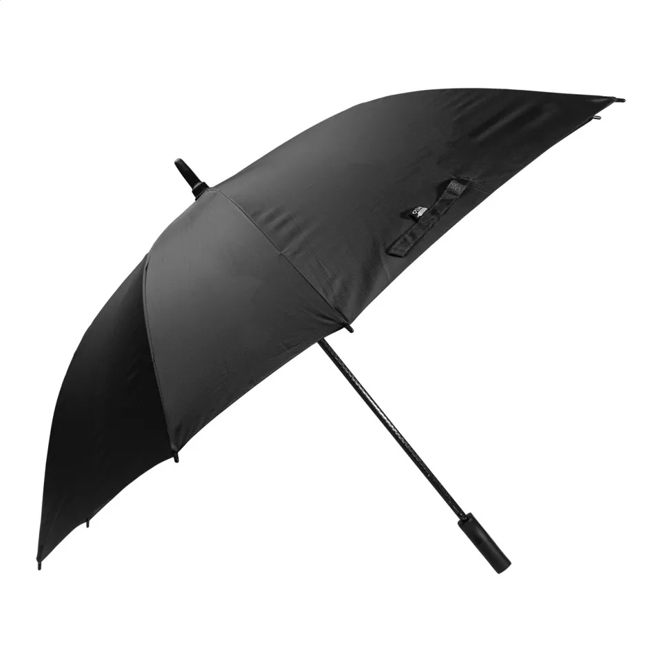 Quadstorm black  square RPET umbrella 