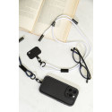 HolCharge white  60W RPET mobile lanyard cable 
